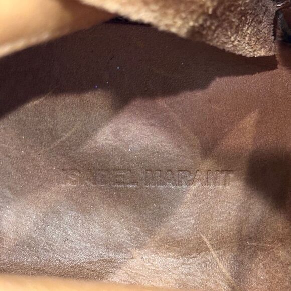 Isabel Marant Dicker Suede Ankle Boots Distressed 40/9 Western Rodeo Cowgirl - Picture 5 of 13